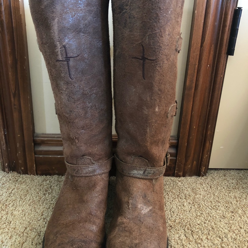 Twisted X WOMENS ALL LEATHER STURDY BOOTS SZ 9
